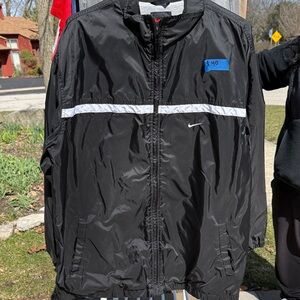 Nike Black Windbreaker Jacket with White Stripe
